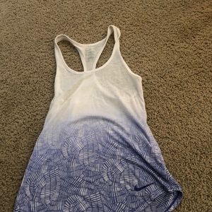 Blue ombré tank top